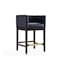 Manhattan Comfort Kingsley Counter Stool in Black and Dark Walnut CS005-BK - alternate 1
